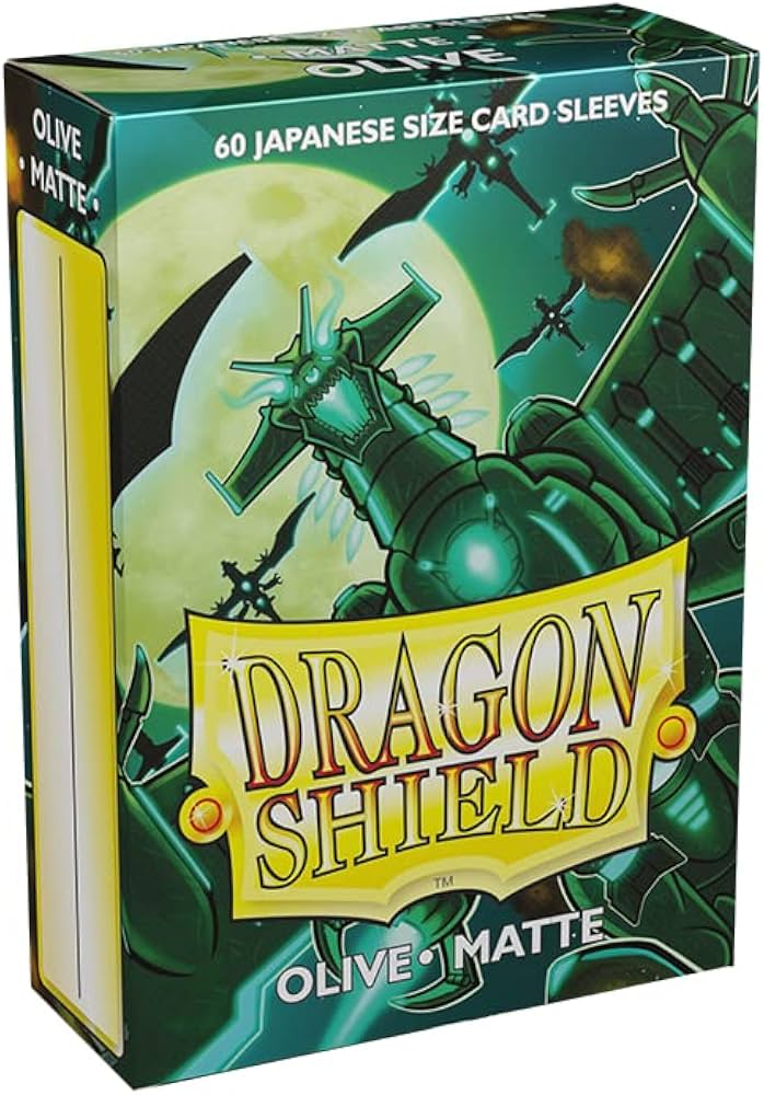 DRAGON SHIELD SLEEVES JAPANESE MATTE OLIVE 60CT