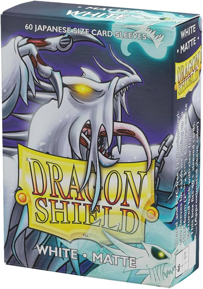 DRAGON SHIELD SLEEVES JAPANESE MATTE WHITE 60CT