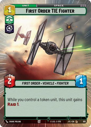 First Order TIE Fighter (815) (Hyperspace Foil) (815) [Jump to Lightspeed]