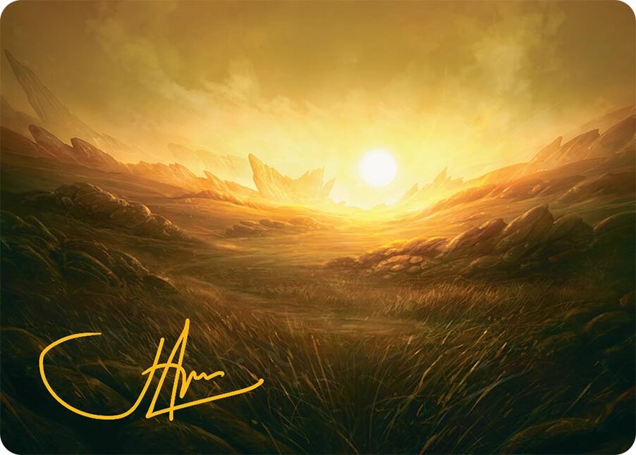 Plains Art Card (31/54) (Gold-Stamped Signature) [Tarkir: Dragonstorm Art Series]