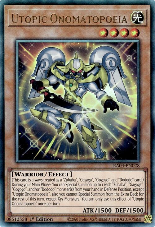 Utopic Onomatopoeia [RA04-EN028] Ultimate Rare