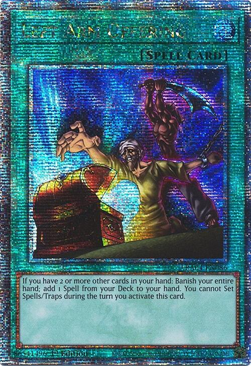 Left Arm Offering [RA04-EN086] Quarter Century Secret Rare
