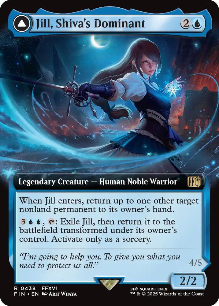Jill, Shiva's Dominant // Shiva, Warden of Ice (Extended Art) [FINAL FANTASY]