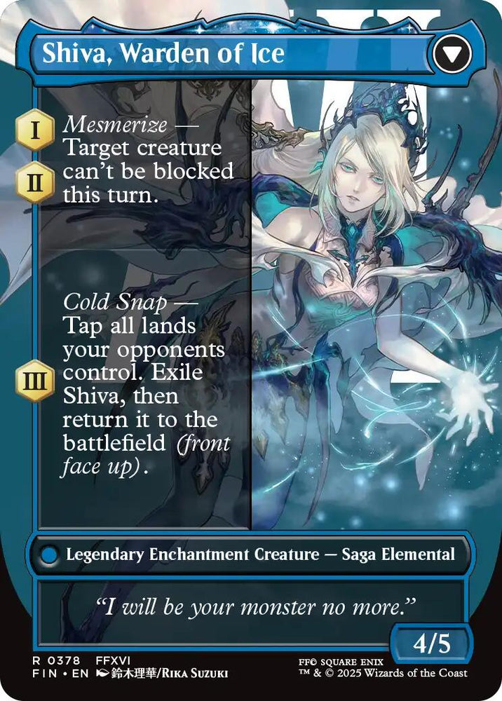 Jill, Shiva's Dominant // Shiva, Warden of Ice (Borderless) [FINAL FANTASY]