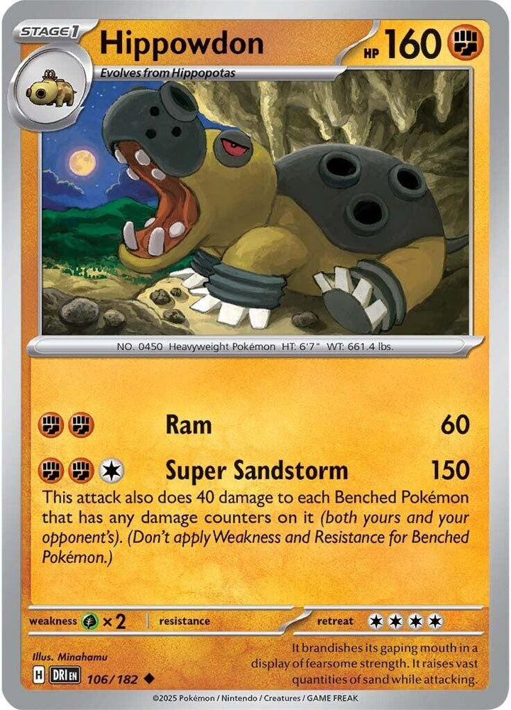 Hippowdon (106/182) [Scarlet & Violet: Destined Rivals]