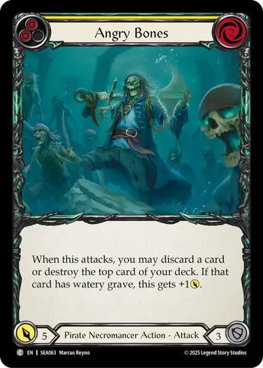 Angry Bones (Yellow) [SEA063] (High Seas)  Rainbow Foil