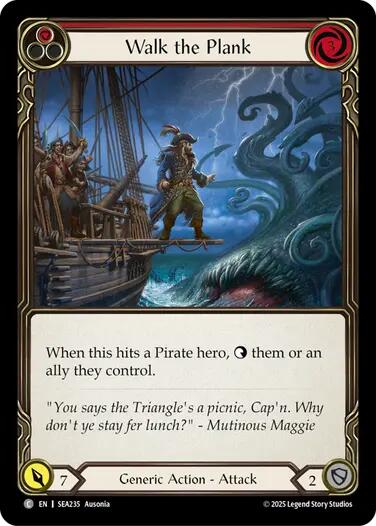 Walk the Plank (Red) [SEA235] (High Seas)  Rainbow Foil