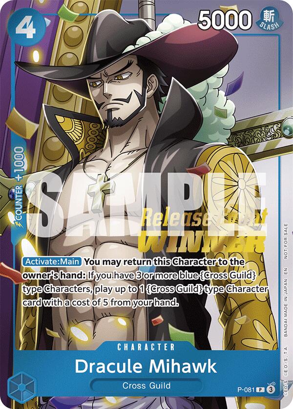 Dracule Mihawk (A Fist of Divine Speed Release Event Winner) [One Piece Promotion Cards]