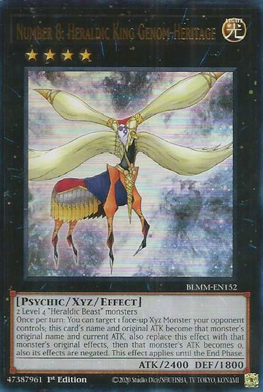 Number 8: Heraldic King Genom-Heritage [BLMM-EN152] Ultra Rare