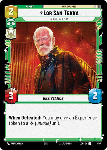 Lor San Tekka - Secret Keeper (597) (Foil) (597) [Legends of the Force]