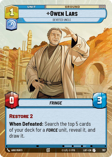 Owen Lars - Devoted Uncle (797) (Hyperspace Foil) (797) [Legends of the Force]