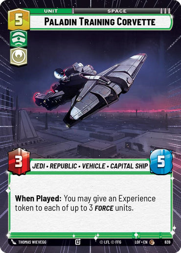 Paladin Training Corvette (839) (Hyperspace Foil) (839) [Legends of the Force]