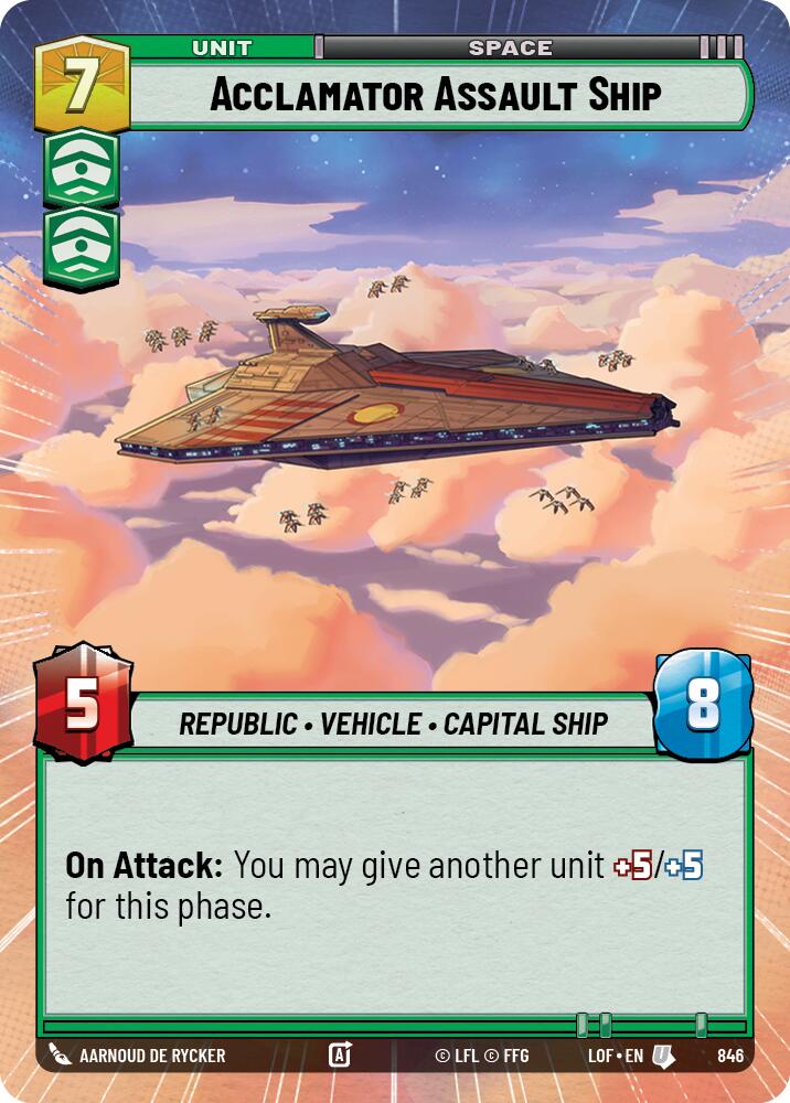 Acclamator Assault Ship (846) (Hyperspace Foil) (846) [Legends of the Force]