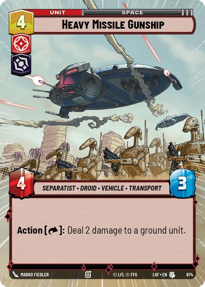 Heavy Missile Gunship (874) (Hyperspace Foil) (874) [Legends of the Force]