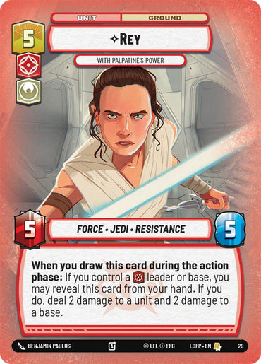 Rey - With Palpatine's Power (29) (29) [Legends of the Force: Weekly Play]