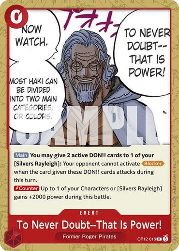 To Never Doubt--That Is Power! [Legacy of the Master]