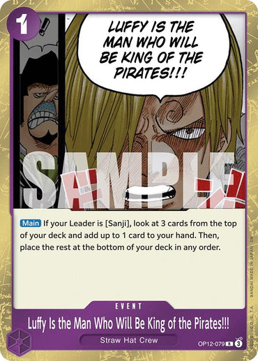 Luffy Is the Man Who Will Be King of the Pirates!!! (OP12-079) [Legacy of the Master]