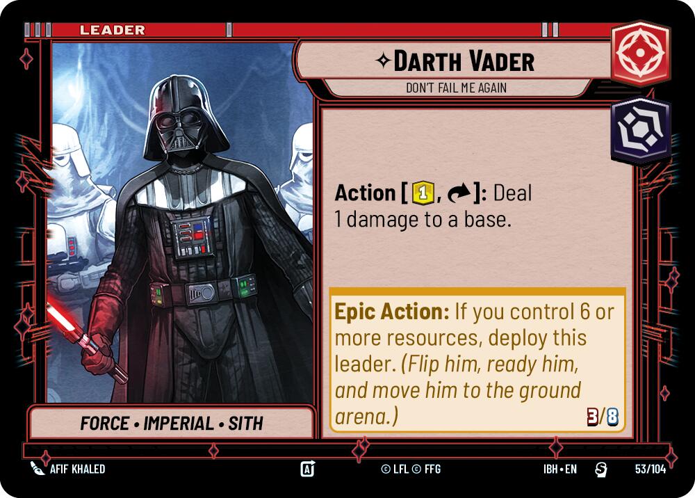 Darth Vader (53/104) - Don't Fail Me Again (53/104) [Intro Battle: Hoth]