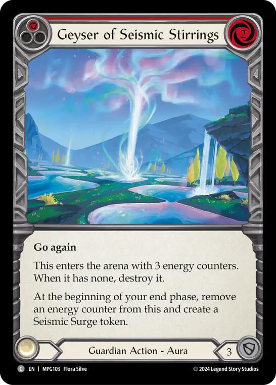 Geyser of Seismic Stirrings (Red) [MPG103] (Mastery Pack Guardian)  Rainbow Foil