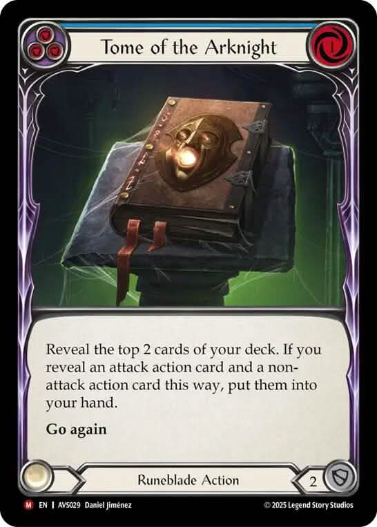 Tome of the Arknight (Blue) [AVS029] (Armory Deck: Legends Viserai)