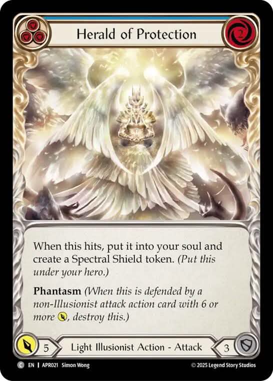 Herald of Protection (Blue) [APR021] (Armory Deck: Legends Prism)