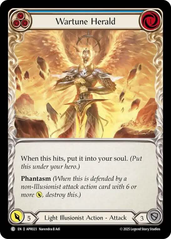 Wartune Herald (Blue) [APR023] (Armory Deck: Legends Prism)