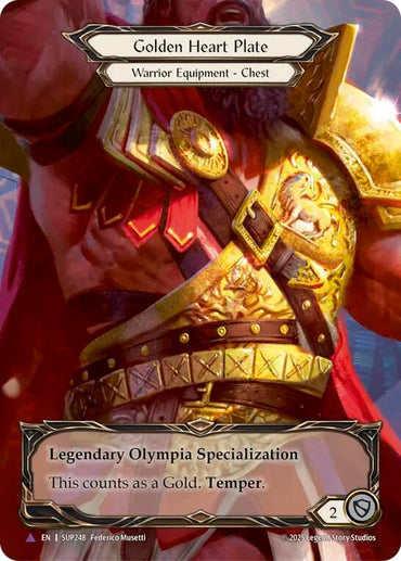 Golden Heart Plate (Marvel) [SUP248] (Super Slam)  Cold Foil