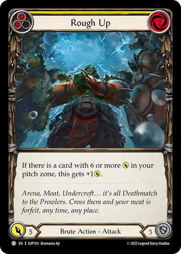 Rough Up (Yellow) [SUP159] (Super Slam)  Rainbow Foil