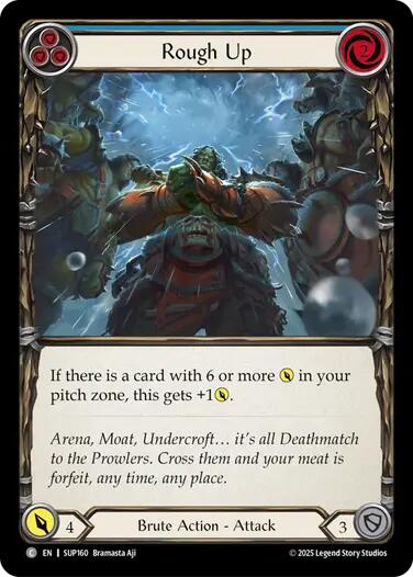 Rough Up (Blue) [SUP160] (Super Slam)  Rainbow Foil