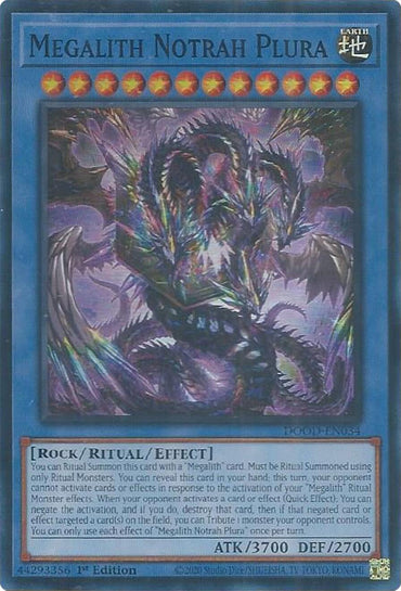 Megalith Notrah Plura [DOOD-EN034] Super Rare