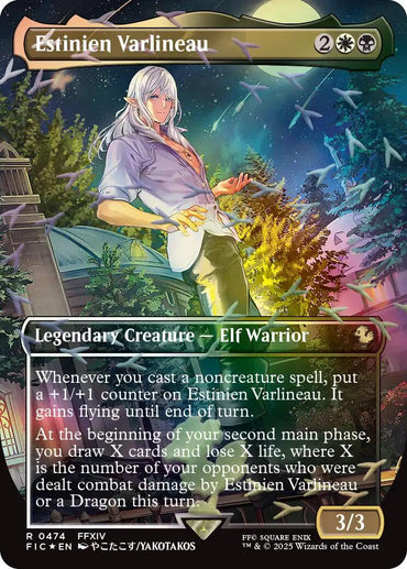 Estinien Varlineau (Borderless) (Chocobo Track Foil) [FINAL FANTASY Commander]
