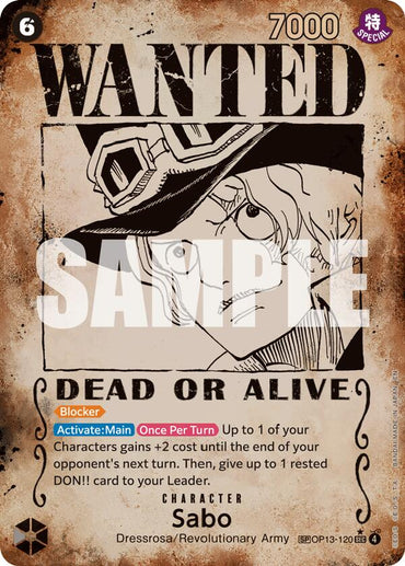 Sabo (Wanted Poster) [Carrying On His Will]