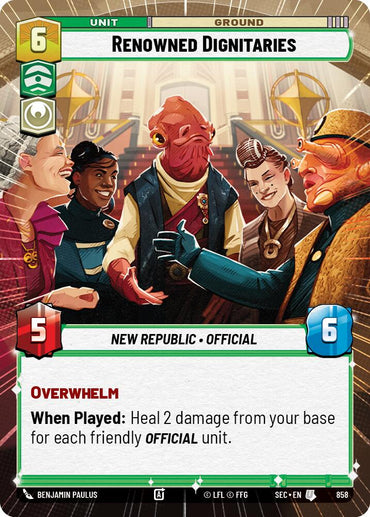 Renowned Dignitaries (858) (Hyperspace Foil) (858) [Secrets of Power]