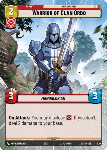 Warrior of Clan Ordo (920) (Hyperspace Foil) (920) [Secrets of Power]