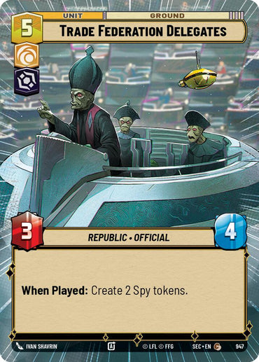 Trade Federation Delegates (947) (Hyperspace Foil) (947) [Secrets of Power]
