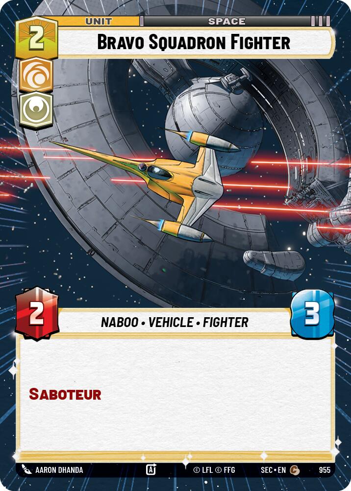 Bravo Squadron Fighter (955) (Hyperspace Foil) (955) [Secrets of Power]