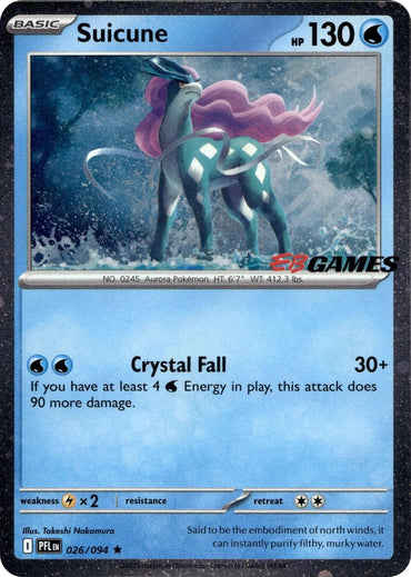 Suicune (026/094) (EB Games Exclusive) [Miscellaneous Cards]