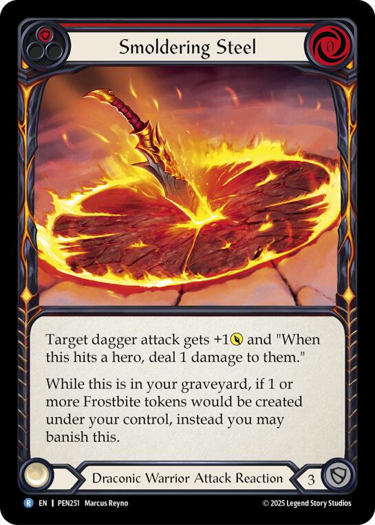 Smoldering Steel (Red) (Regular) [PEN251] (Compendium of Rathe)