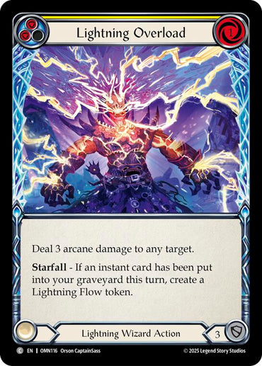 Lightning Overload (Yellow) [OMN116] (Omens of the Third Age)  Rainbow Foil