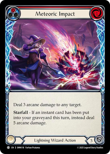 Meteoric Impact (Red) [OMN118] (Omens of the Third Age)  Rainbow Foil