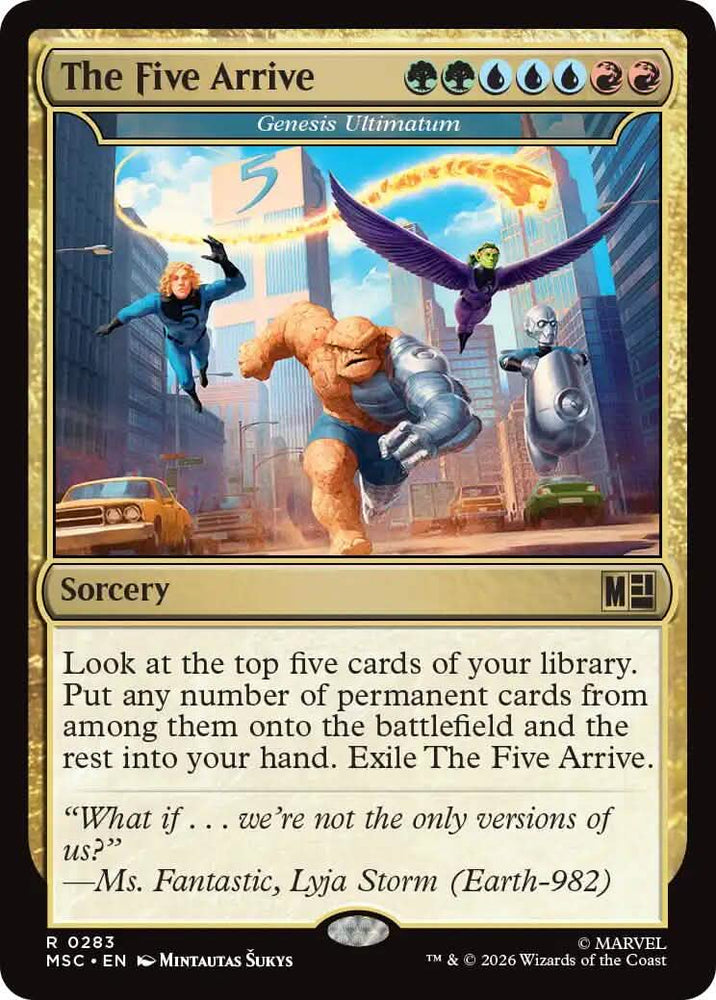The Five Arrive - Genesis Ultimatum (Surge Foil) [Marvel Super Heroes Commander]
