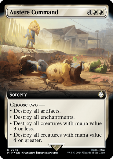 Austere Command (Extended Art) (Surge Foil) [Fallout]