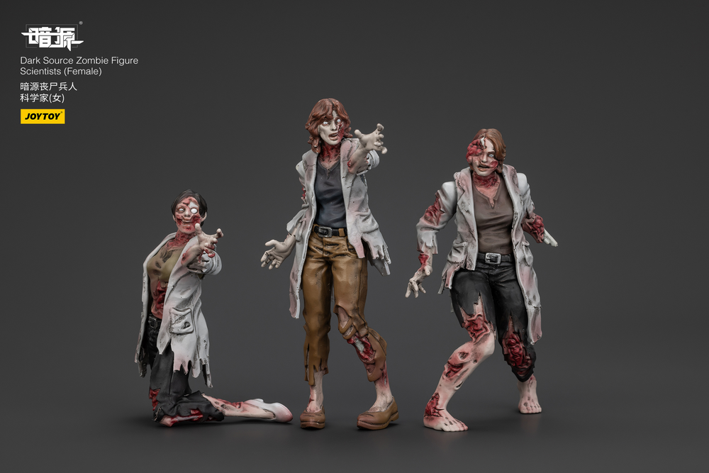 JOYTOY DARK SOURCE ZOMBIE FIGURE SCIENTISTS (FEMALE)