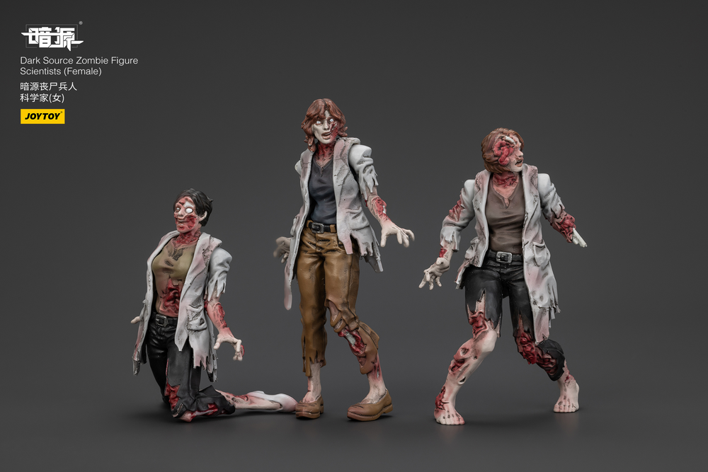 JOYTOY DARK SOURCE ZOMBIE FIGURE SCIENTISTS (FEMALE)