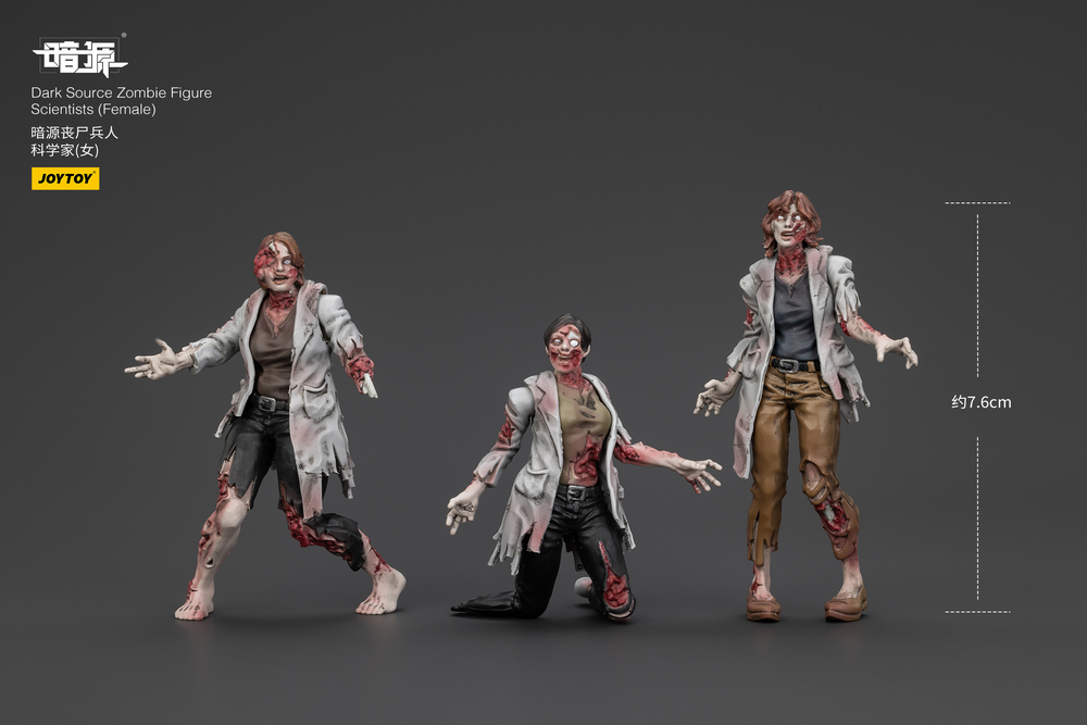 JOYTOY DARK SOURCE ZOMBIE FIGURE SCIENTISTS (FEMALE)