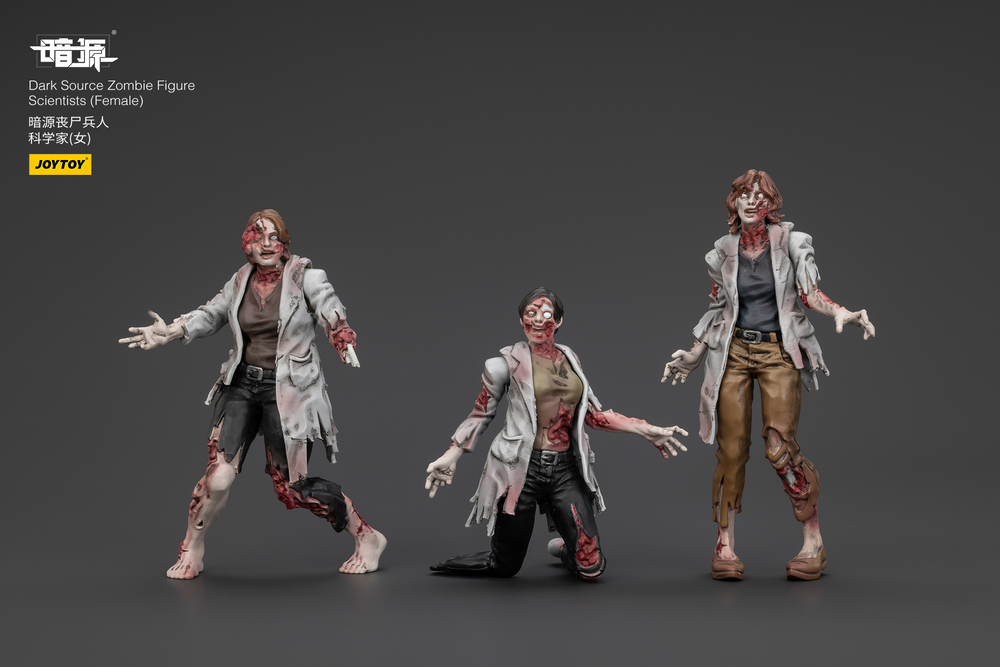 JOYTOY DARK SOURCE ZOMBIE FIGURE SCIENTISTS (FEMALE)