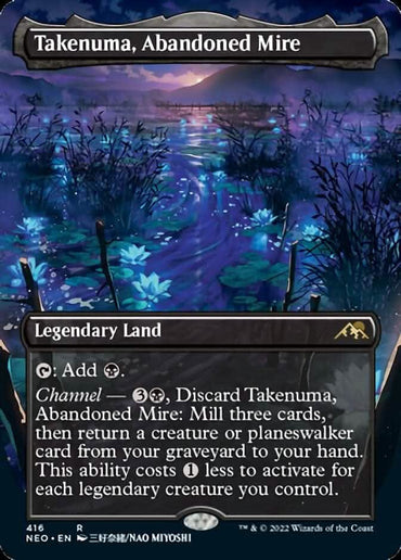 Takenuma, Abandoned Mire (Borderless Alternate Art) [Kamigawa: Neon Dynasty]