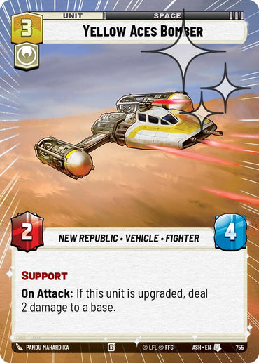 Yellow Aces Bomber (755) (Hyperspace Foil) (755) [Ashes of the Empire]
