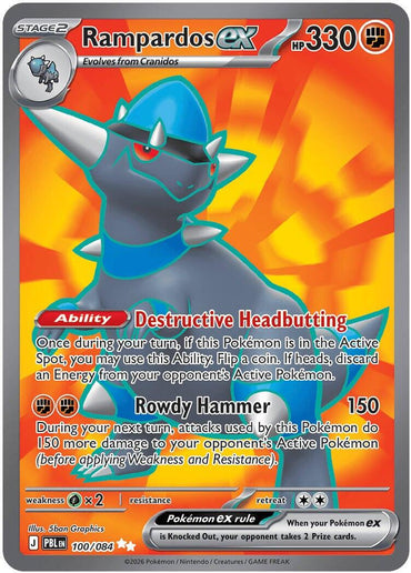 Rampardos ex (100/084) [Mega Evolution: Pitch Black]