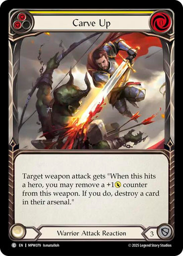 Carve Up (Yellow) [MPW079] (Mastery Pack Warrior)  Rainbow Foil
